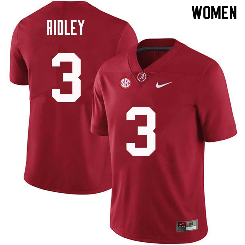 Women #3 Calvin Ridley Alabama Crimson Tide College Football Jerseys Sale-Crimson
